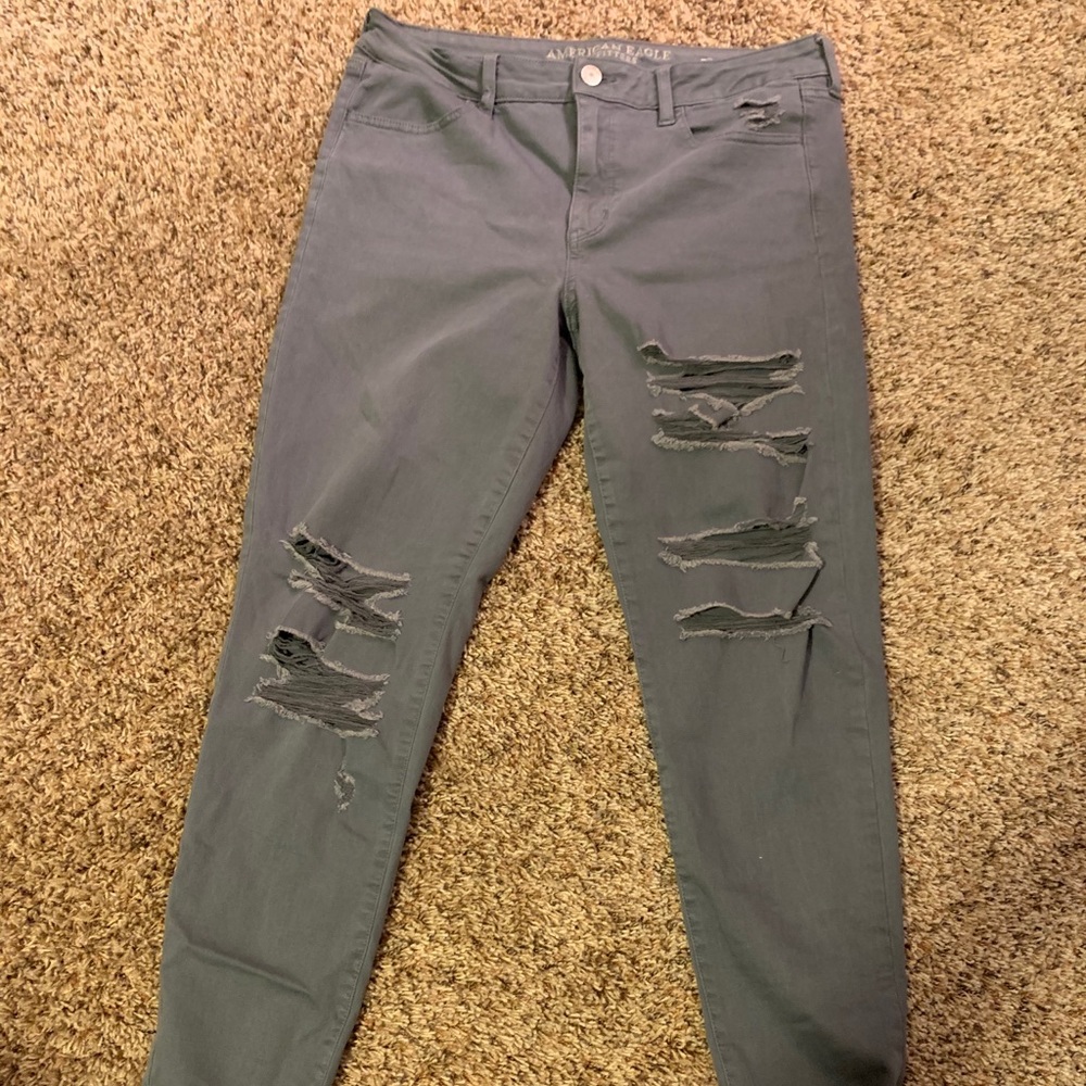 American Eagle distressed skinny jeans